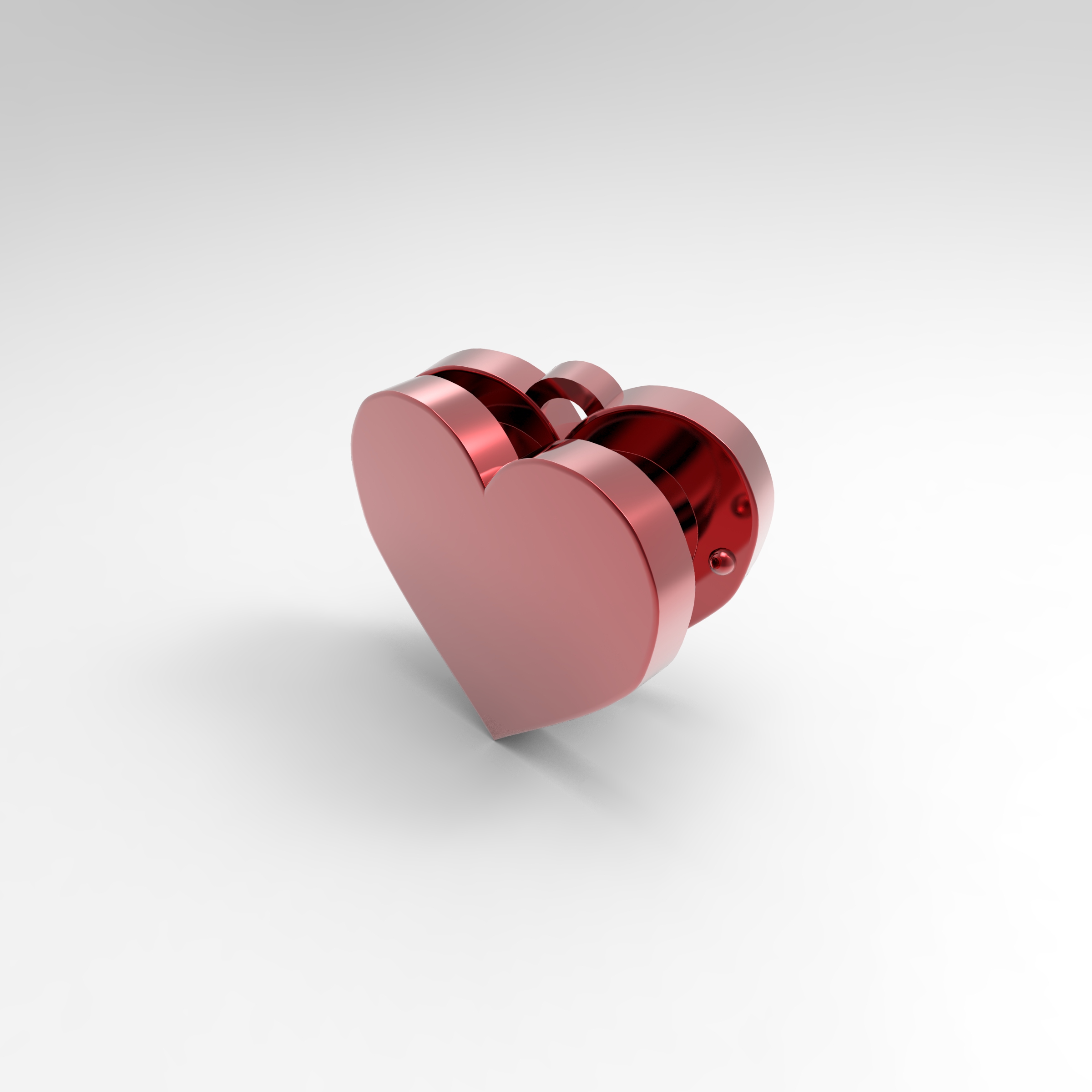 pingente de coração a moda colar 3D print model - Mito3D