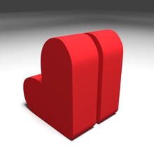 cuore porta foto art titolare di san valentino 3d print model - Mito3D