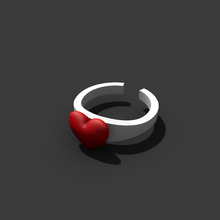 corazón anillo 20 duo 3d print model - Mito3D