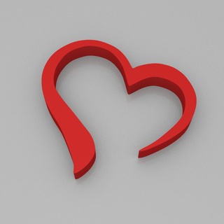 heart shape outline 1 lemsanity hearts heart's day valentine valentine's 3d print model - Mito3D