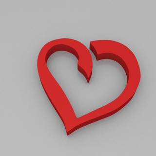 corazón forma contorno 3 lemsanidad corazones día enamorado san valentin 3d print model - Mito3D