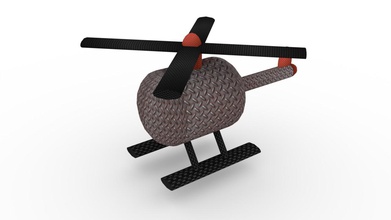Hubschrauber-Farbe-textur-Modell - Spielzeug Farbe textur 3d print model - Mito3D