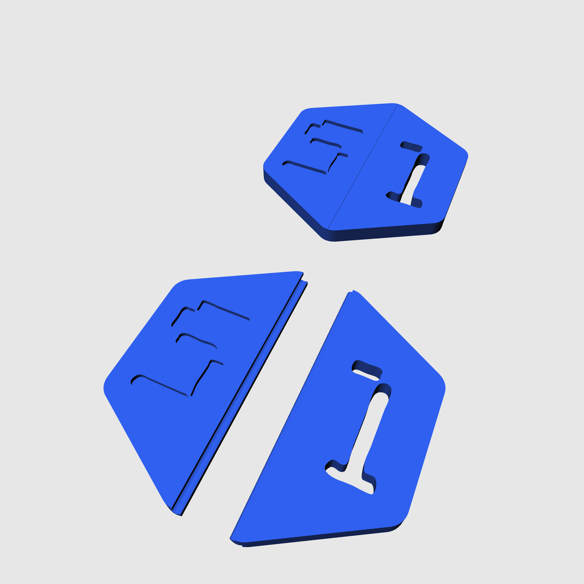 51 hexagon numarası eğitim backtoschool bulmaca 3D print model - Mito3D