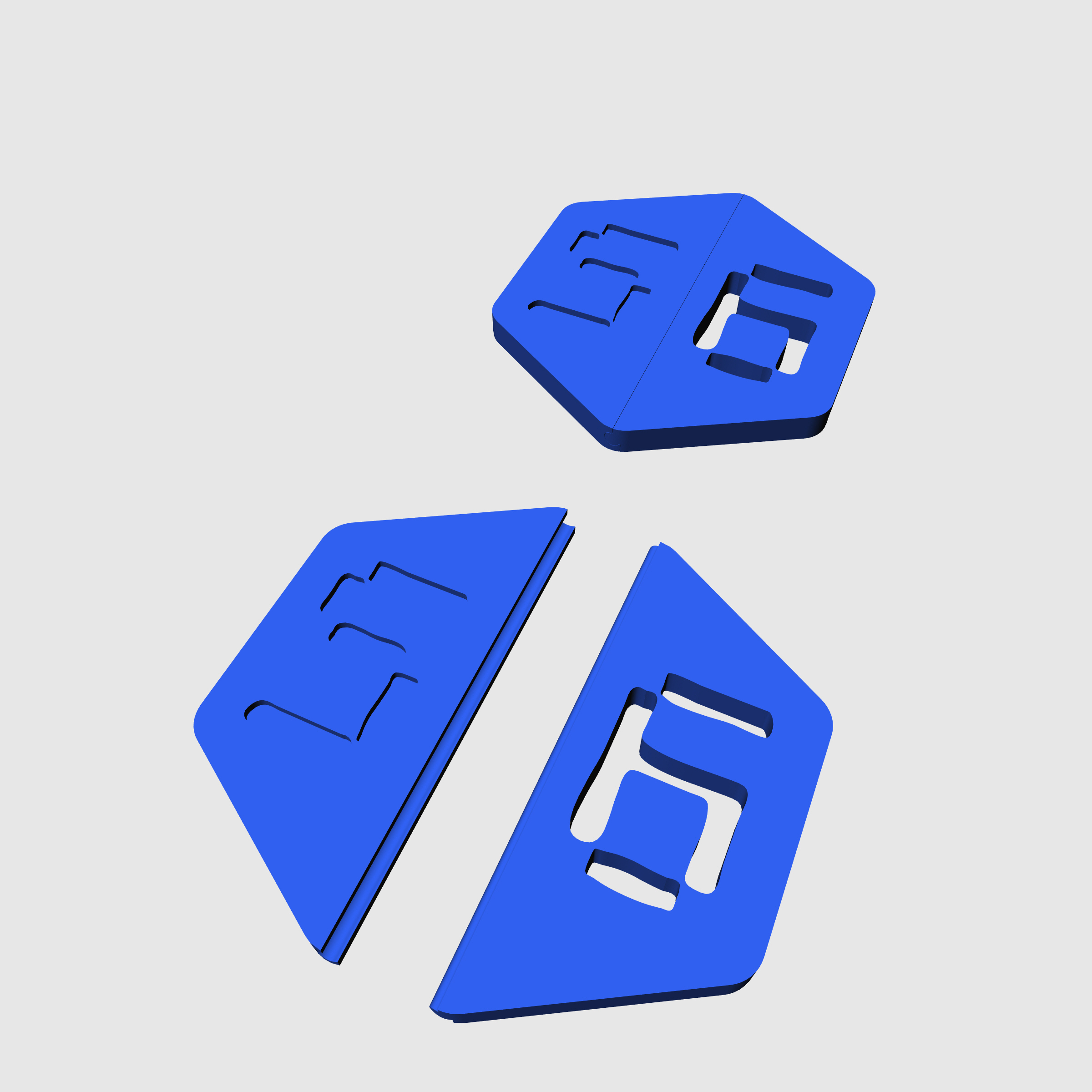 hexágono número 56 educação backtoschool hexagin o quebra-cabeça 3D print model - Mito3D