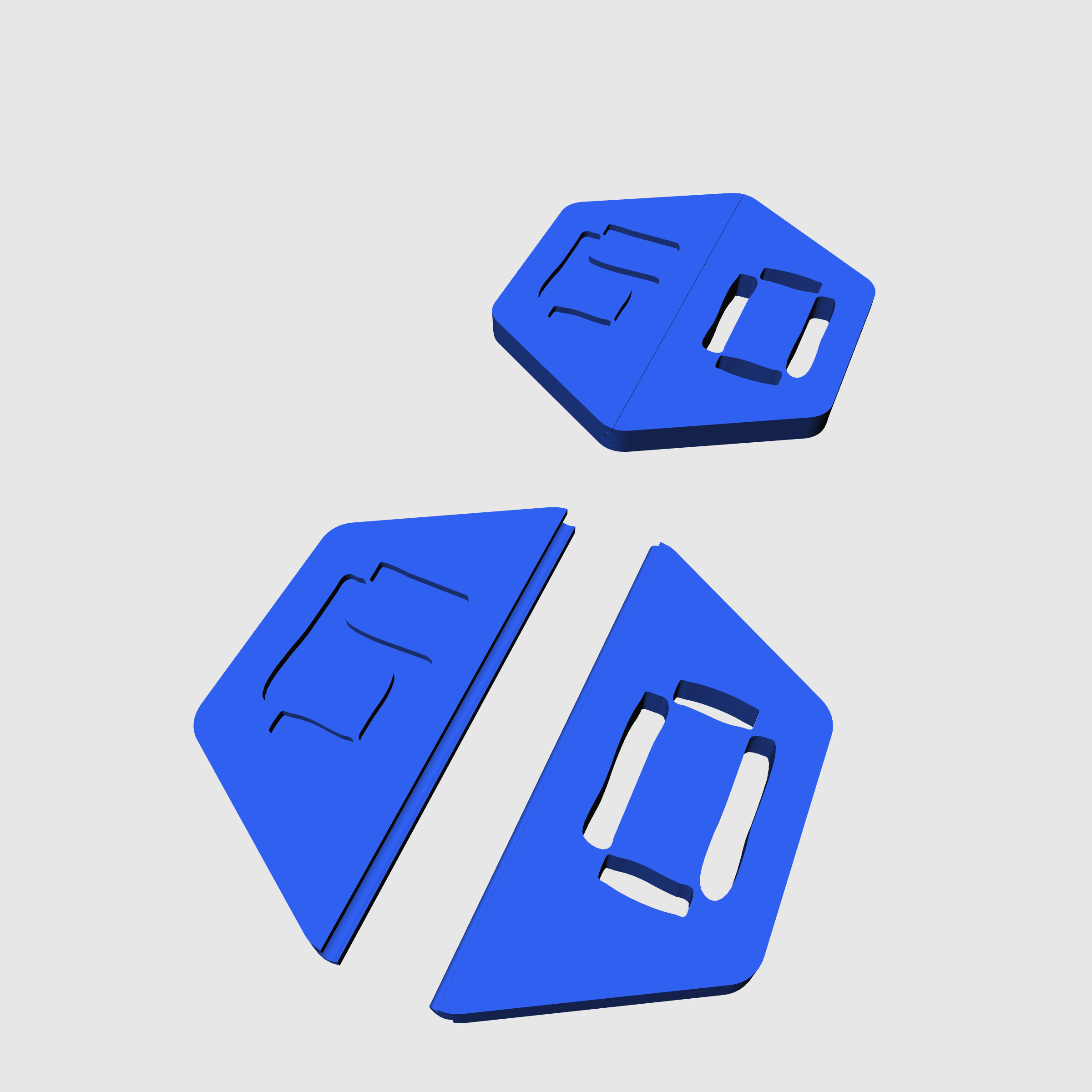 60 hexagon numarası eğitim backtoschool bulmaca 3D print model - Mito3D