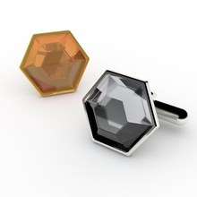hexagonal cufflink fashion men 3d print model - Mito3D