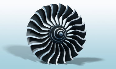 haut de dérivation jet moteur ventilateur - noir en fibre carbone l'éducation l'aérospatiale catia chriserau couleur fan sac mélangé modèle turbine turboréacteur 3d print model - Mito3D