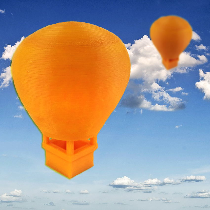 hot air balloon education 3D print model - Mito3D