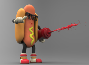 hot-dog killer les jouets 3dprint de la conception modélisation jouet 3d print model - Mito3D