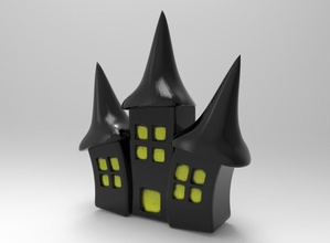 hounted maison les jouets couleur la fête d'halloween effrayant 3d print model - Mito3D