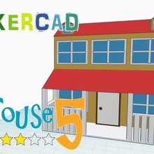 house 5 level 3 tinkercad education eunny home mini miniature models 3d print model - Mito3D