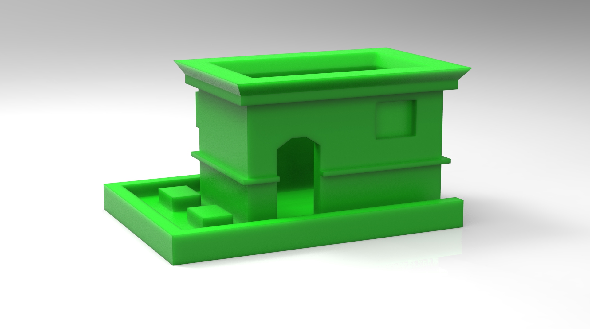 zimmerpflanze Topf Haushaltswaren container Haus houseware pflanze pot 3D print model - Mito3D