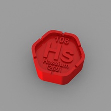 hs - hassıyum blok eğitim kimya elemanları periyodik tablo 3d print model - Mito3D