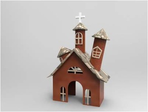 ht-Mezarlığı-kilise traintunnel oyuncaklar mezarlık kilise Cadılar Bayramı tren tüneli 3d print model - Mito3D