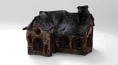 ht - haunted house 1 i giocattoli casa novembre spooky giocattolo con il treno 3d print model - Mito3D