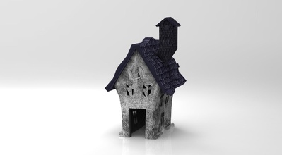 ht - Geisterhaus-Typ-2 Spielzeug Tür halloween spukt horror Haus 3d print model - Mito3D