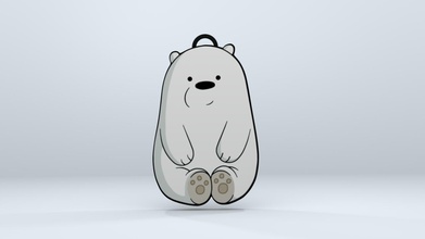 ice bear llavero de la moda bolsa color 3d print model - Mito3D