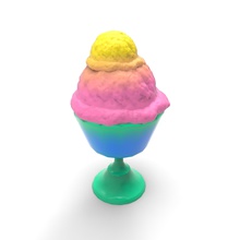 coppa per gelato 1 gradiente articoli la casa americano ice cream usa 3d print model - Mito3D
