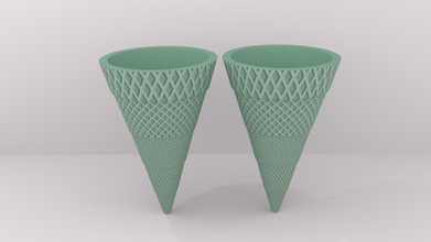ice cream cone de areia brinquedo brinquedos cor gelado verão 3d print model - Mito3D