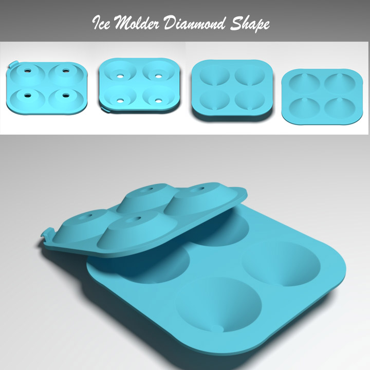 ice molder diamond housewares 3D print model - Mito3D