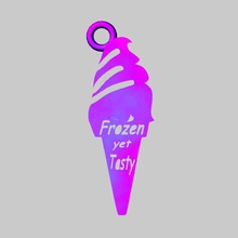 icecream-Schlüsselanhänger Kunst Farben gradient icecream keychain Rasiert Eis 3d print model - Mito3D