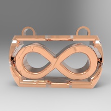 infinity pendant fashion necklace 3d print model - Mito3D
