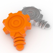 innovation day gear bulb art 3d print model - Mito3D