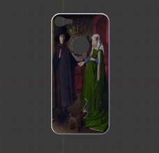 ip7 geri arnolfini portre durumda araçlar renk 7 iphone karışık bir çanta doku portresi 3d print model - Mito3D