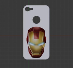 ip7 back case iron man gadgets color iphone 7 mixed bag texture 3d print model - Mito3D