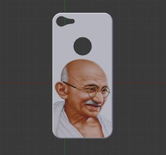 ip7 back case mahatma ghandi gadgets color iphone 7 mixed bag texture 3d print model - Mito3D