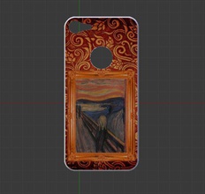 ip7 back case scream gadgets color iphone 7 mixed bag texture 3d print model - Mito3D