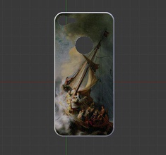 ip7 back case storm sea galilee gadgets color iphone 7 mixed bag texture 3d print model - Mito3D