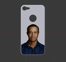 ip7 back case tiger woods gadgets color iphone 7 mixed bag texture 3d print model - Mito3D