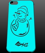 iphone7 case snowman gadgets christmas smart phone 3d print model - Mito3D