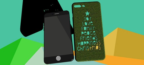 iphone7 plus christmas theme gadgets case chrismas smart phone 3d print model - Mito3D