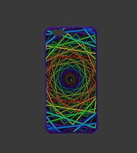 iphone 6 case 2 gadgets color mixed bag texture 3d print model - Mito3D