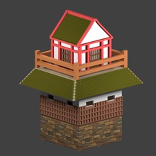l'architettura giapponese b2 i giocattoli edificio display architettura in miniatura sumi torre 3d print model - Mito3D