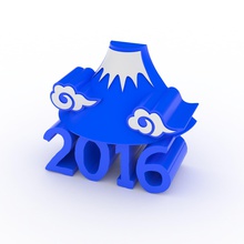 japanese new year mount fuji memorabilia 2 art 3d print model - Mito3D