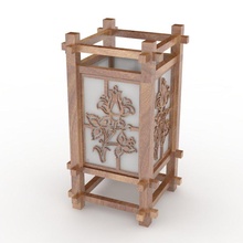 giapponese stile floreale lanterna genere 3 arte design fiore 3d print model - Mito3D