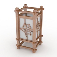 giapponese stile floreale lanterna genere 5 arte design fiore 3d print model - Mito3D
