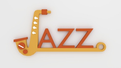jazz-Saxophon-Schlüsselanhänger Mode Farbe keychain - Saxophon-Schlüsselanhänger 3d print model - Mito3D