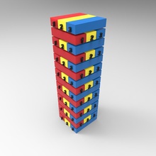 jenga giocattoli numeri 3d print model - Mito3D