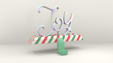 Freude Strumpf-Halter Haushaltswaren Weihnachten Farbe Haus Leben 3d print model - Mito3D