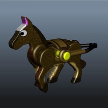 kalesa-texture-cheval les jouets de transport la fantaisie cheval kalesa 3d print model - Mito3D