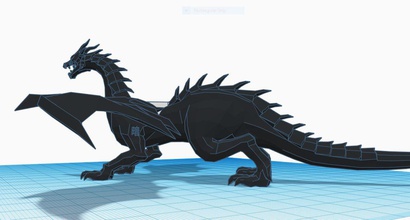 khri dragon des ténèbres art colorwithxyz 3d print model - Mito3D