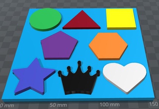 kids educational shapes puzzle education 3d print model - Mito3D