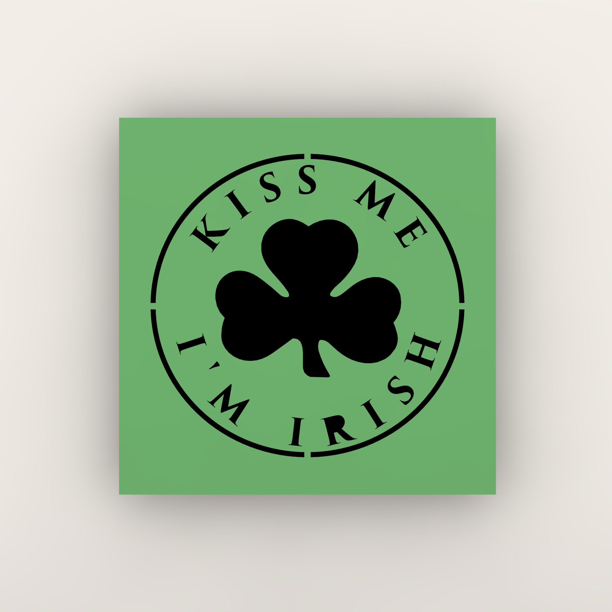 kiss me i'm irish art picture saint patrick silhouette st patrick's day 3D print model - Mito3D