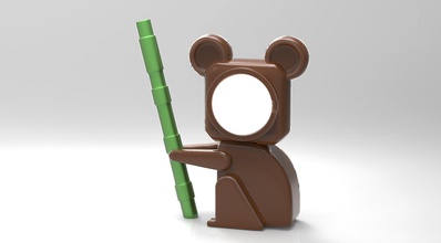 koala circle mirror holder housewares 3d print model - Mito3D