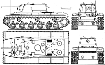 kv 1 Panzer unterstützt Kunst 3d print model - Mito3D