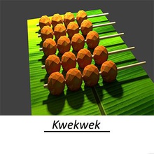 kwek - philippine de la nourriture les jouets couleur l'oeuf aliments frits d'orange l'œuf caille jouet 3d print model - Mito3D